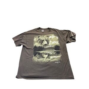 Vintage Gildan Ultra  Pancake Bay Ontario Bear Graphic T-Shirt